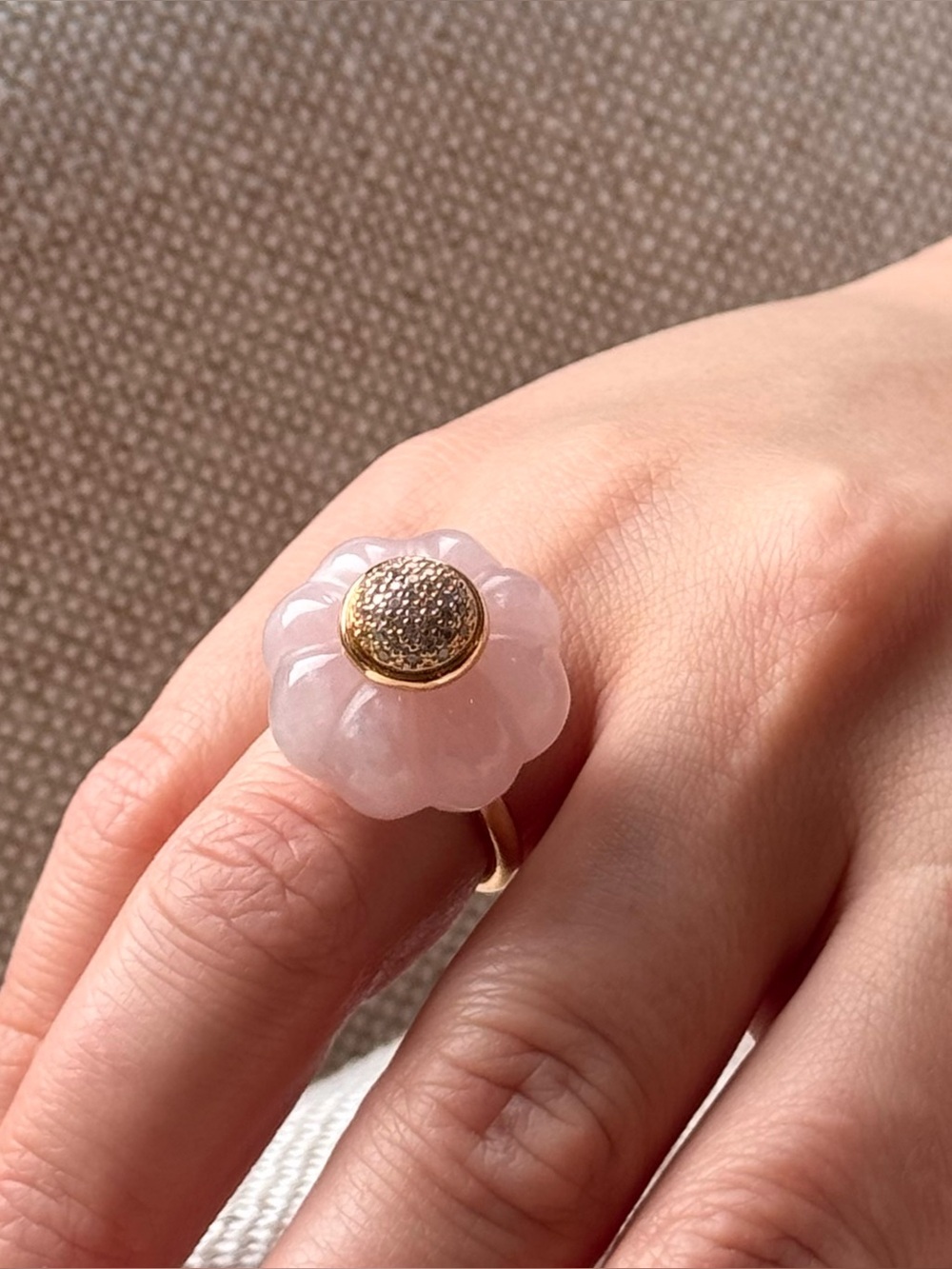 Kate Spade patisserie cake ring Pink Gold-tone novelty woman’s size 6 New